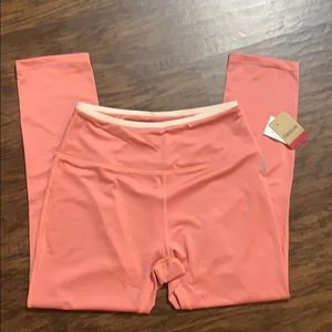 NWT Pink Reebok 7/8 Length Leggings